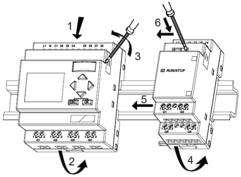 Монтаж модуля LOGO!12/24RC