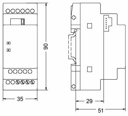 Схема подключения модулей расширения к LOGO!СМ